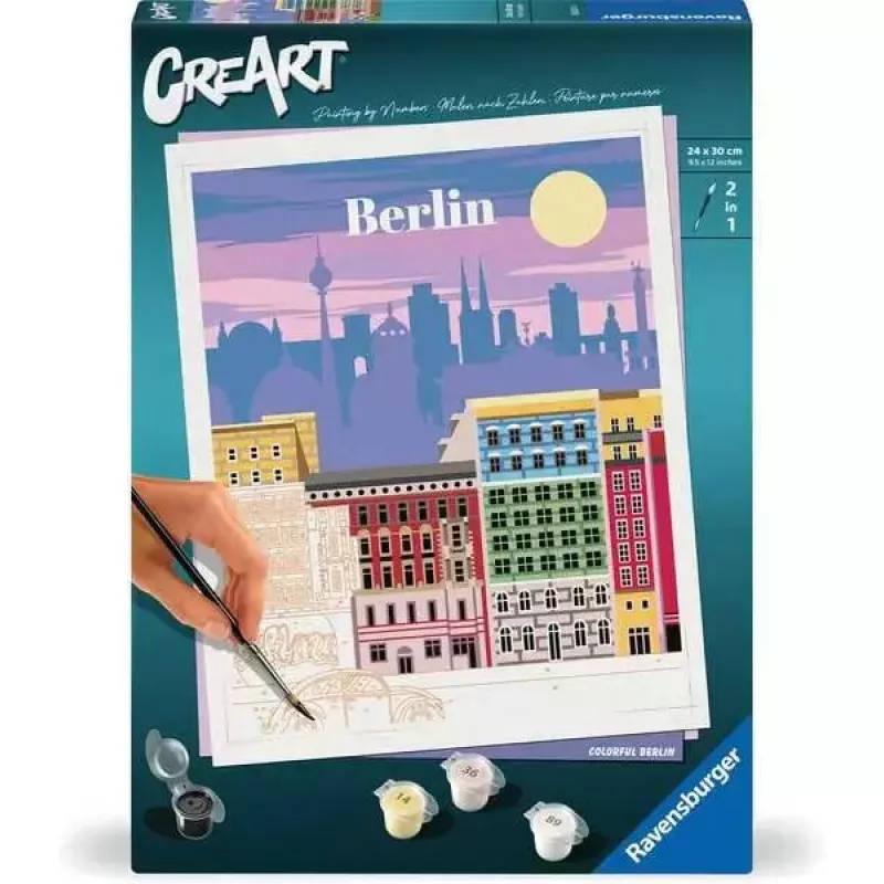 Puzle Ravensburger CreArt Colorful Berlin, motivo para pintar, 25521
