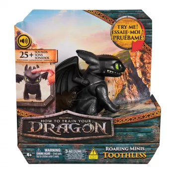 Mini figura interactiva Toothless Spinmaster – Cómo entrenar a tu dragón, efectos de sonido, modelo 6074239