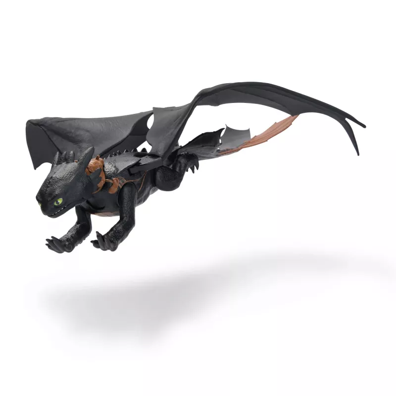 Figura de acción Spinmaster Ultimate Plasma Blast Toothless 25 inch alas con luz y sonido, a partir de 4 años