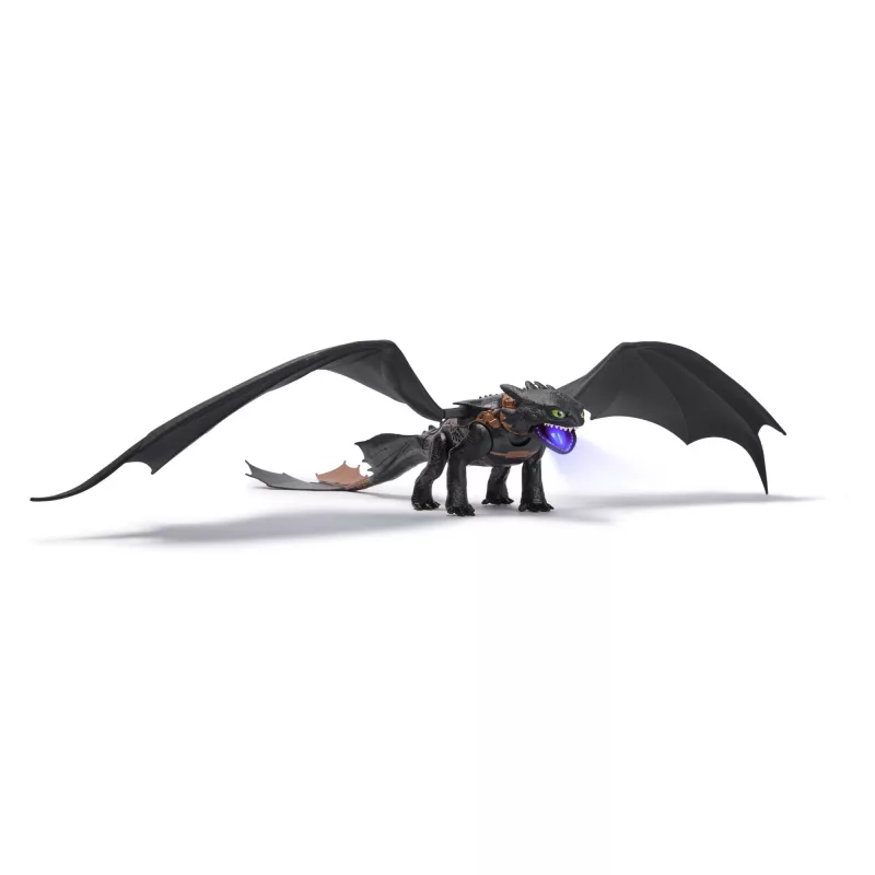 Figura de acción Spinmaster Ultimate Plasma Blast Toothless 25 inch alas con luz y sonido, a partir de 4 años