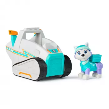 Vehículo Spinmaster PAW Patrol quitanieves de Everest – plástico, para niños a partir de 3 años, turquesa/blanco