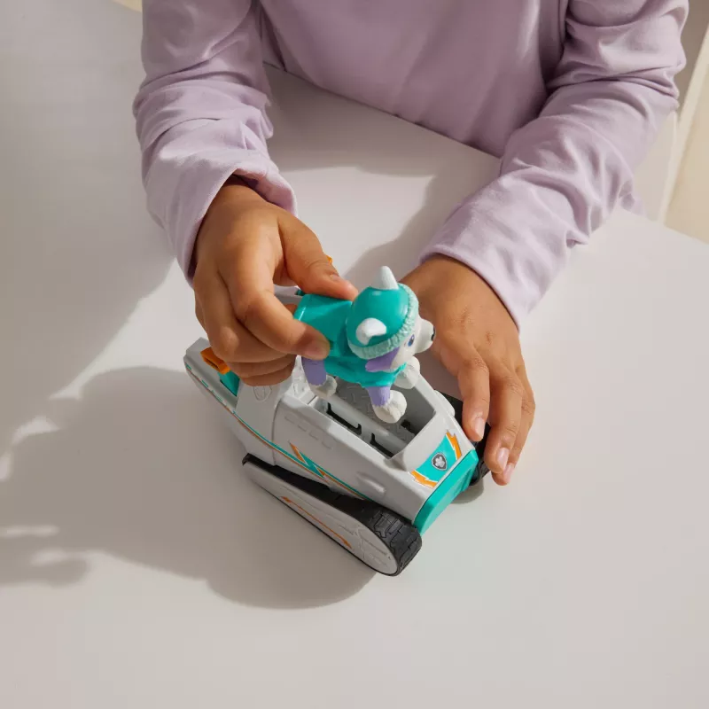 Vehículo Spinmaster PAW Patrol quitanieves de Everest – plástico, para niños a partir de 3 años, turquesa/blanco