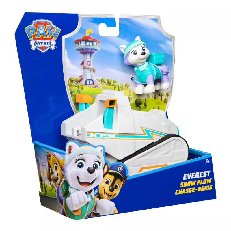 Vehículo Spinmaster PAW Patrol quitanieves de Everest – plástico, para niños a partir de 3 años, turquesa/blanco