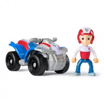 PAW Patrol, vehículo de juguete ATV de Ryder con figura de acción coleccionable, juguete infantil de enfoque sostenible para niños y niñas a partir de 3 años