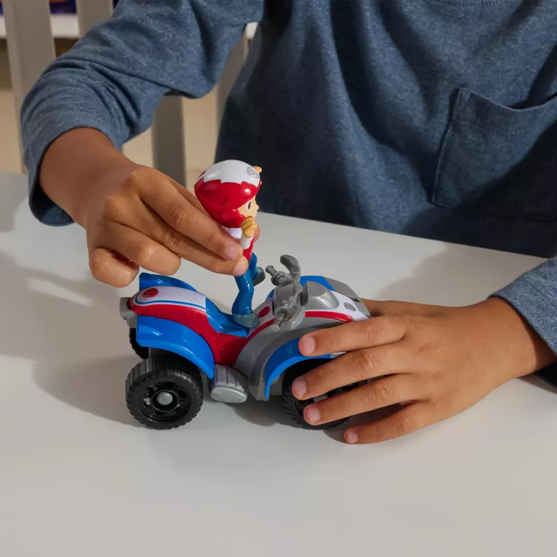 PAW Patrol, vehículo de juguete ATV de Ryder con figura de acción coleccionable, juguete infantil de enfoque sostenible para niños y niñas a partir de 3 años
