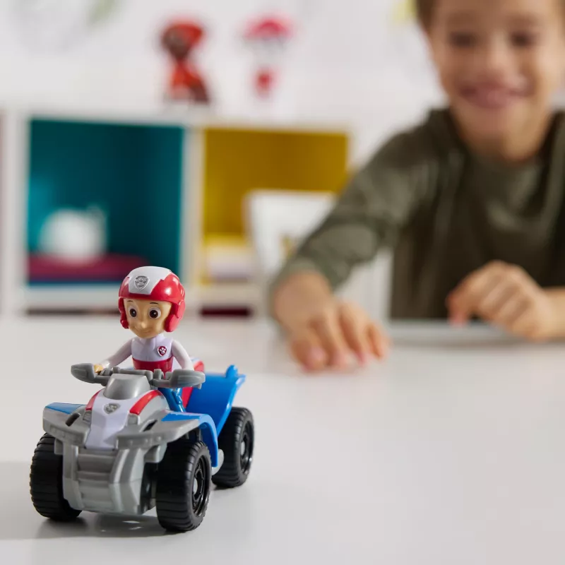 PAW Patrol, vehículo de juguete ATV de Ryder con figura de acción coleccionable, juguete infantil de enfoque sostenible para niños y niñas a partir de 3 años