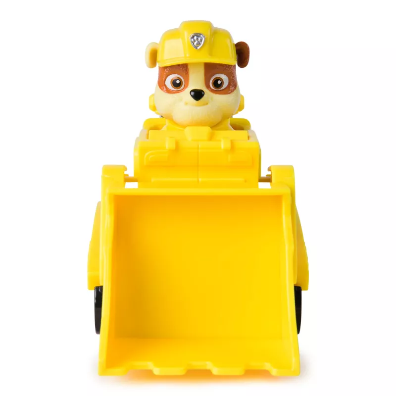 PAW Patrol, el bulldozer de Rubble, camión de juguete con figura de acción coleccionable, juguetes infantiles con conciencia sostenible para niños y niñas a partir de 3 años