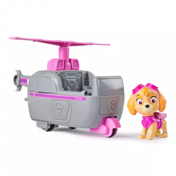 PAW Patrol, el helicóptero de Skye, vehículo de juguete con figura coleccionable, juguete infantil de fabricación sostenible para niños y niñas a partir de 3 años