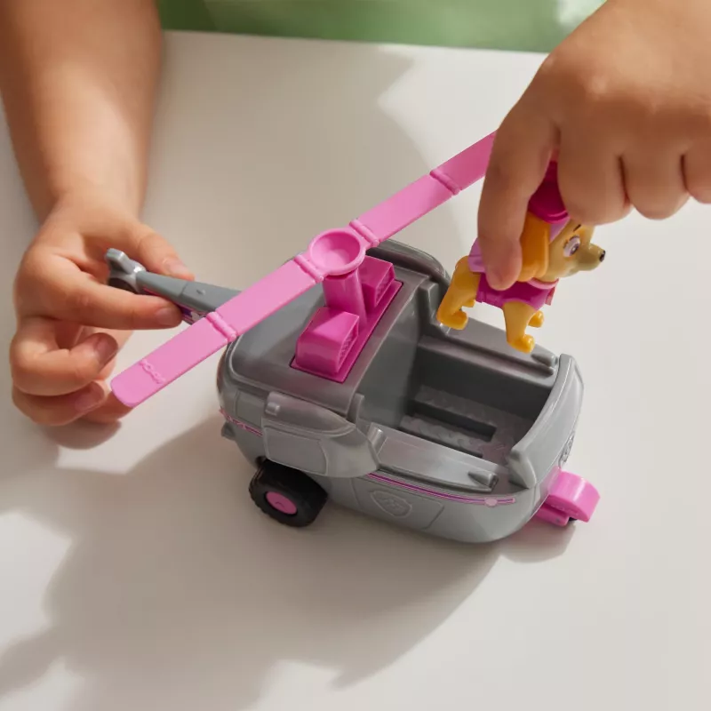 PAW Patrol, el helicóptero de Skye, vehículo de juguete con figura coleccionable, juguete infantil de fabricación sostenible para niños y niñas a partir de 3 años