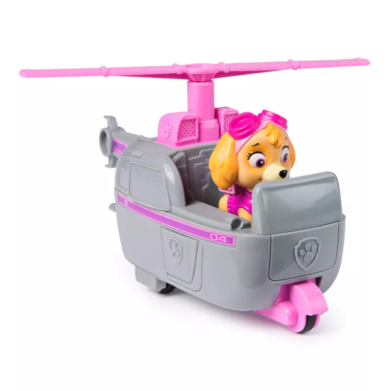 PAW Patrol, el helicóptero de Skye, vehículo de juguete con figura coleccionable, juguete infantil de fabricación sostenible para niños y niñas a partir de 3 años