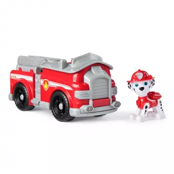 PAW Patrol, el camión de bomberos de Marshall, vehículo de juguete con figura de acción coleccionable, juguete infantil de fabricación sostenible para niños y niñas a partir de 3 años