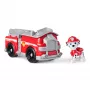 PAW Patrol, el camión de bomberos de Marshall, vehículo de juguete con figura de acción coleccionable, juguete infantil de fabricación sostenible para niños y niñas a partir de 3 años
