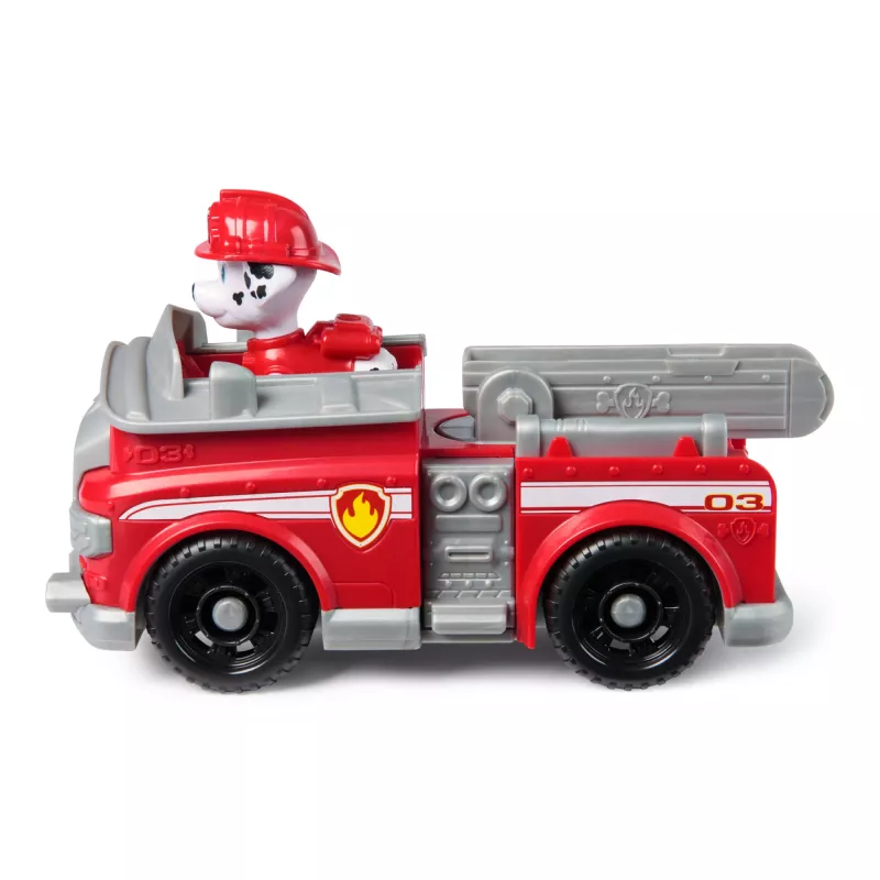 PAW Patrol, el camión de bomberos de Marshall, vehículo de juguete con figura de acción coleccionable, juguete infantil de fabricación sostenible para niños y niñas a partir de 3 años