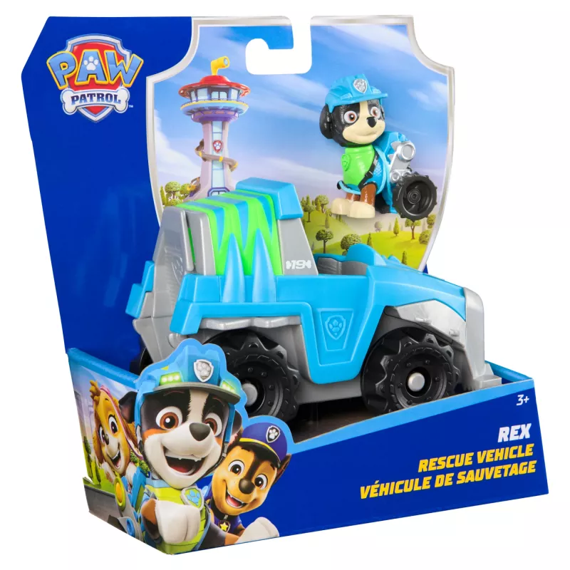 Vehículo Spin Master PAW Patrol Rex’s Dinosaur Rescue Vehicle — plástico, para niños a partir de 3 años