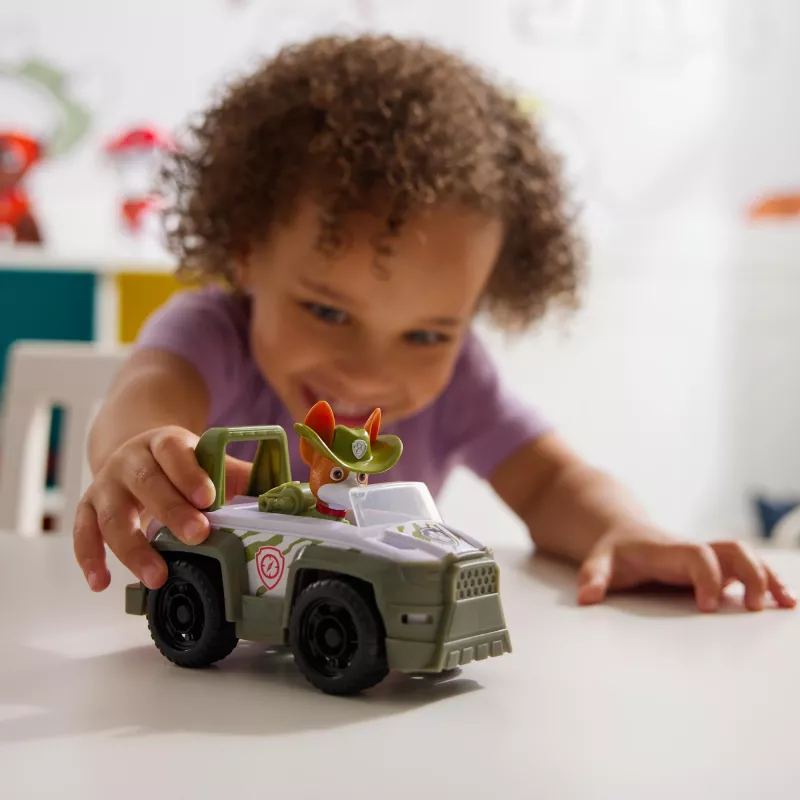 Vehículo PAW Patrol Tracker’s Jungle Rescue Vehicle verde plástico