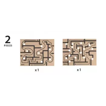 Juego de mesa de laberinto de madera Ravensburger BRIO Labyrinth Boards, negro, 273×228×9 mm, a partir de 6 años
