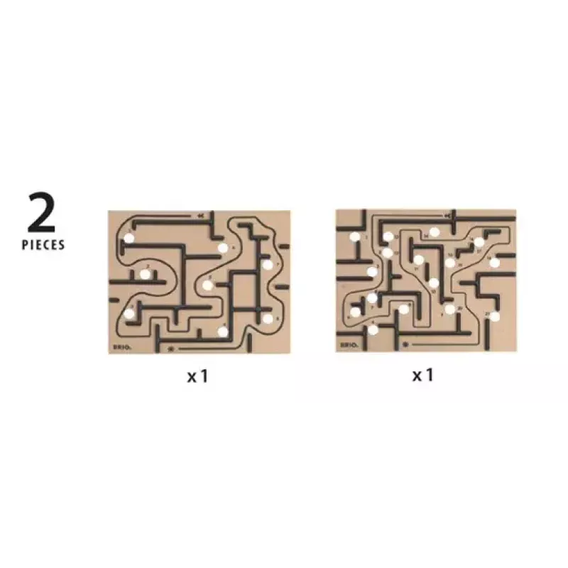BRIO 34030 Labyrinth placas de repuesto (2 uds.), juego de habilidad, marrones/negras, a partir de 6 años