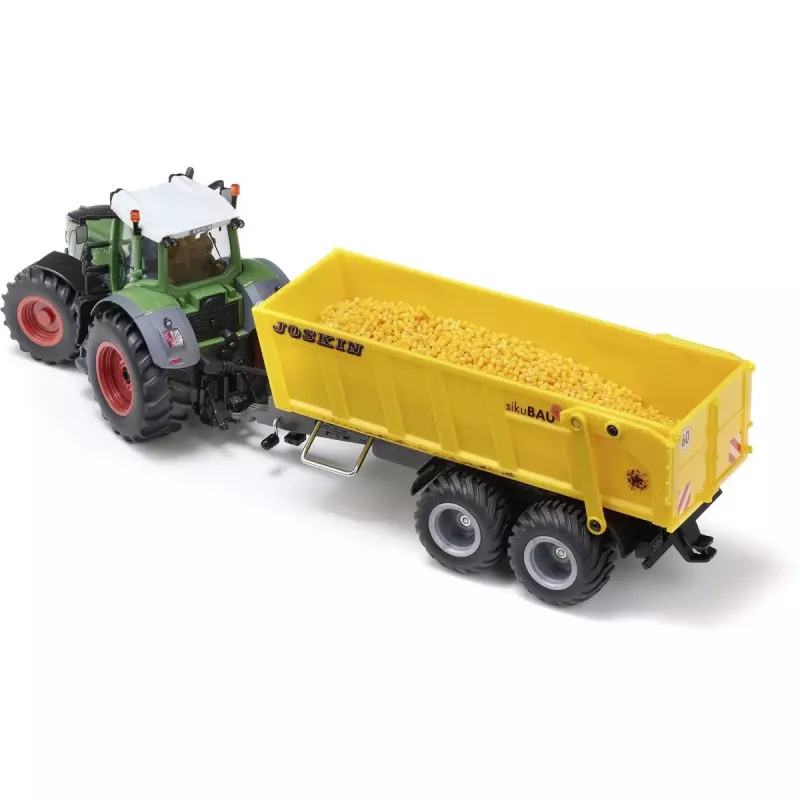 Tractor de juguete Siku Fendt 939 con remolque Joskin, fundición a presión 1:32
