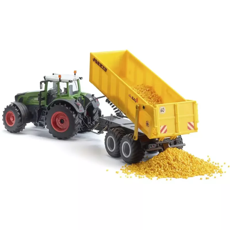 Tractor de juguete Siku Fendt 939 con remolque Joskin, fundición a presión 1:32