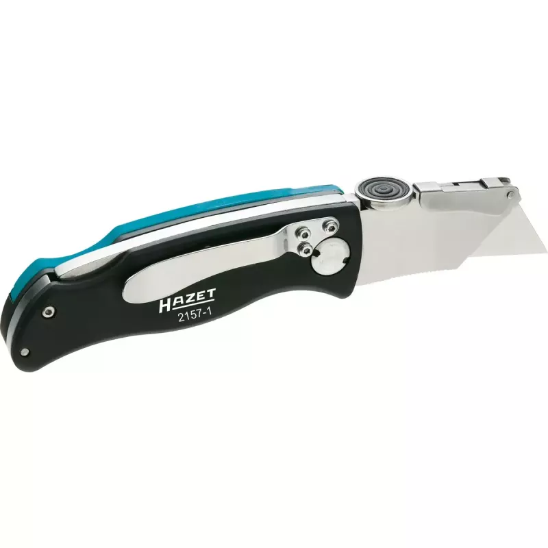 Navaja plegable con bloqueo HAZET 2157-1 negra azul