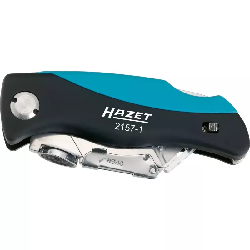 Navaja plegable con bloqueo HAZET 2157-1 negra azul