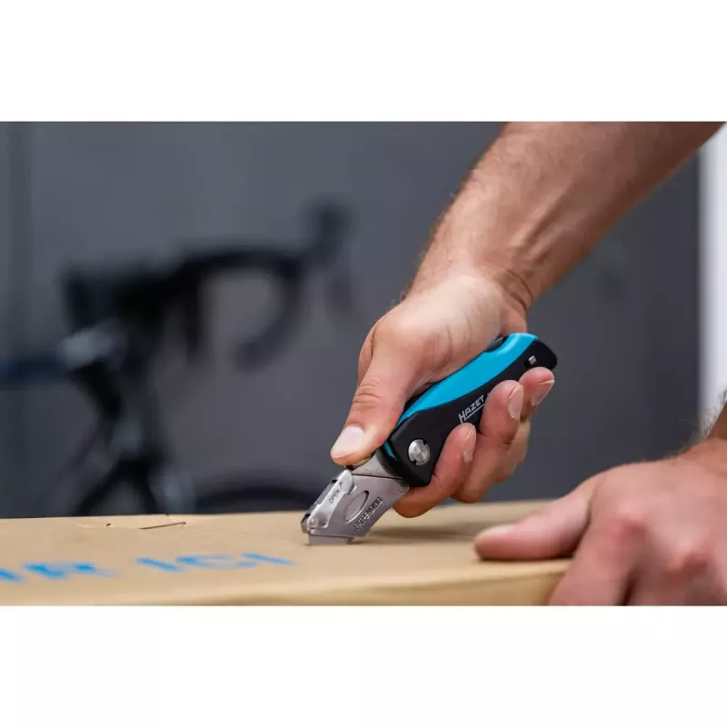 Navaja plegable con bloqueo HAZET 2157-1 negra azul