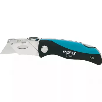 Navaja plegable con bloqueo HAZET 2157-1 negra azul