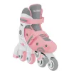 Patines de aprendizaje para niños GLOBBER 2 en 1 talla 30–33 rosa – set ajustable en línea/quad para principiantes