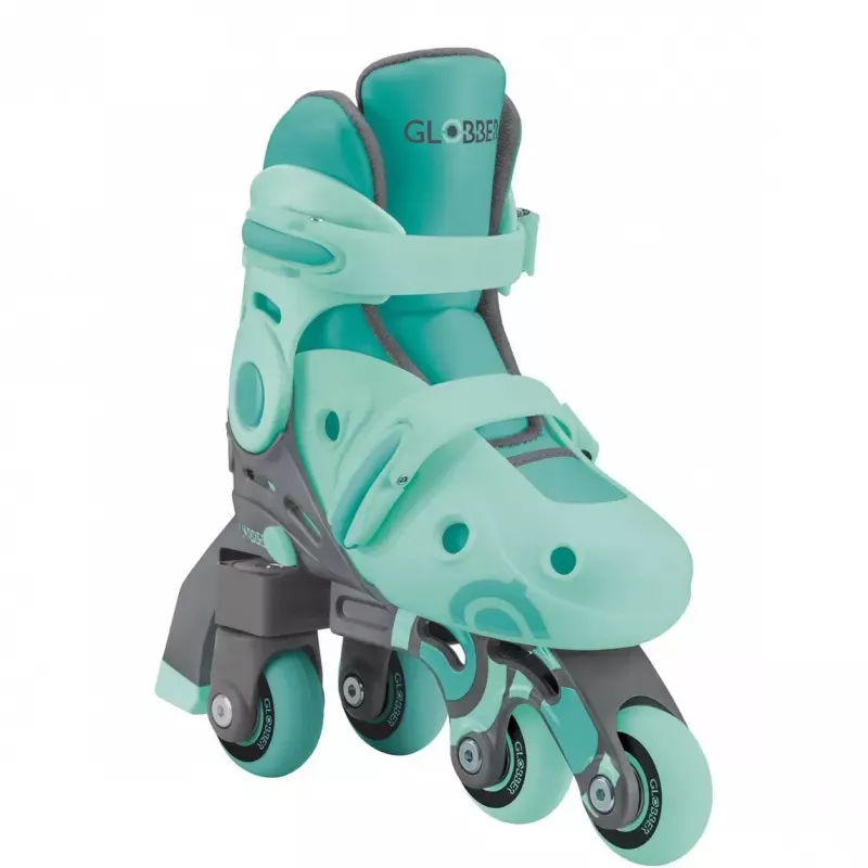 Patines GLOBBER Learning Skates 2 en 1 talla 26–29 menta — patines de aprendizaje ajustables para niños