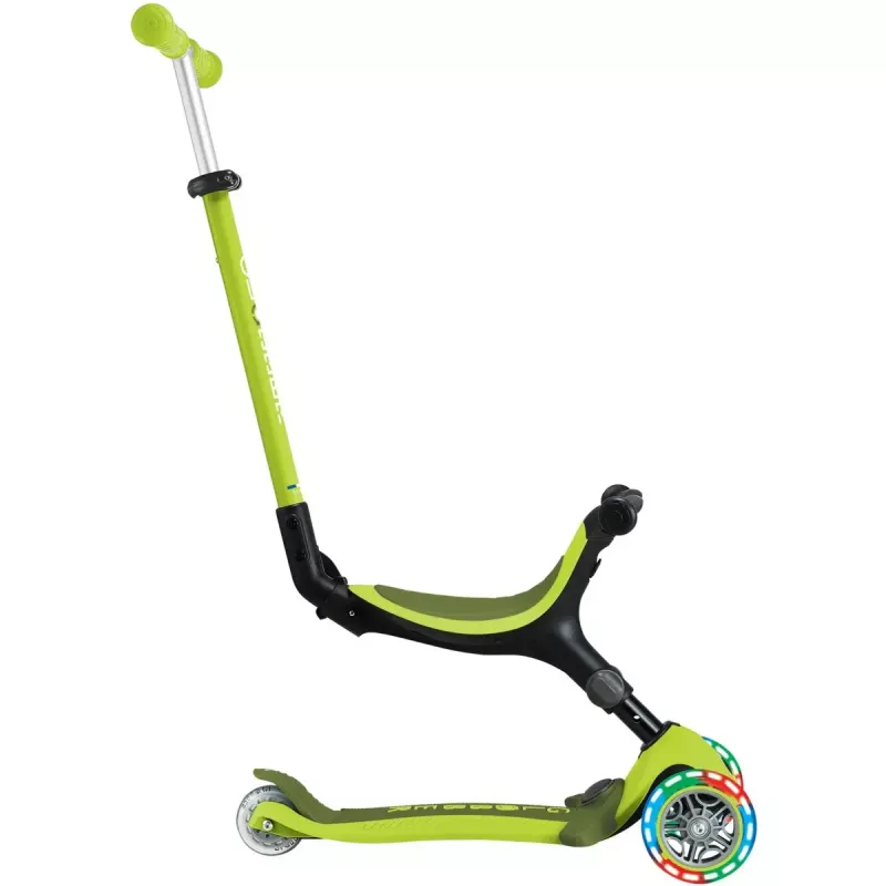 Patinete GLOBBER Go-Up Active Lights — altura ajustable, luces LED, lima