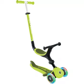 Patinete GLOBBER Go-Up Active Lights — altura ajustable, luces LED, lima