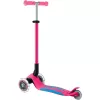 Patinete compacto GLOBBER Primo Foldable Plus Lights – rosa/azul claro