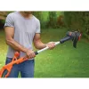 Black & Decker ST182320-QW cortabordes a batería, 18 V, 2,0 Ah Li-Ion, ancho de corte de 25 cm, con batería y cargador, naranja/negro