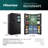 Hisense RQ760N4IFE frigorífico combi multipuerta, de libre instalación, frigorífico 345 l, congelador 232 l, dispensador de agua/hielo, 178,5 cm, clase energética E, negro