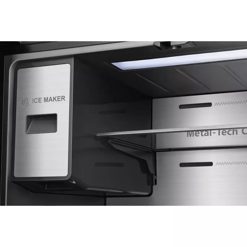 Hisense RQ760N4IFE frigorífico combi multipuerta, de libre instalación, frigorífico 345 l, congelador 232 l, dispensador de agua/hielo, 178,5 cm, clase energética E, negro