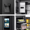 Hisense RQ760N4IFE frigorífico combi multipuerta, de libre instalación, frigorífico 345 l, congelador 232 l, dispensador de agua/hielo, 178,5 cm, clase energética E, negro
