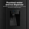 Hisense RQ760N4IFE frigorífico combi multipuerta, de libre instalación, frigorífico 345 l, congelador 232 l, dispensador de agua/hielo, 178,5 cm, clase energética E, negro