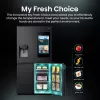 Hisense RQ760N4IFE frigorífico combi multipuerta, de libre instalación, frigorífico 345 l, congelador 232 l, dispensador de agua/hielo, 178,5 cm, clase energética E, negro