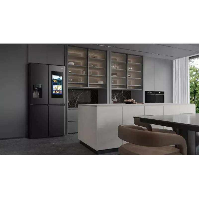 Hisense RQ760N4IFE frigorífico combi multipuerta, de libre instalación, frigorífico 345 l, congelador 232 l, dispensador de agua/hielo, 178,5 cm, clase energética E, negro