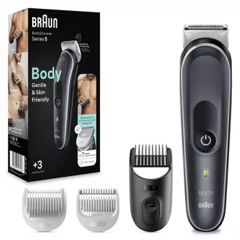 Braun BodyGroomer Recortador corporal 5 BG5340, con tecnología SkinShield y 2 accesorios
