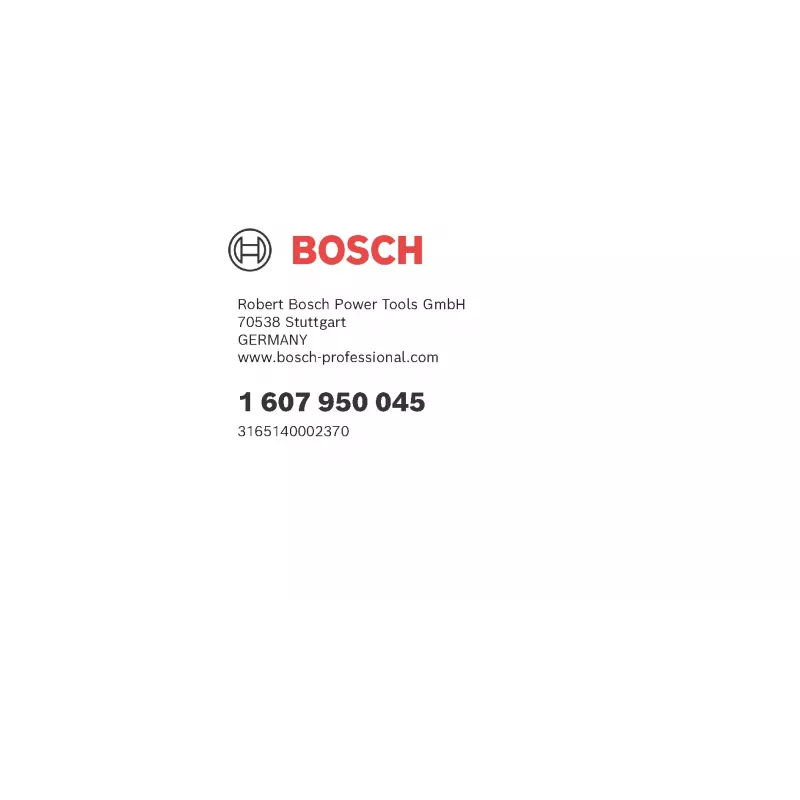 Llave de repuesto Bosch 1607950045 metal plata