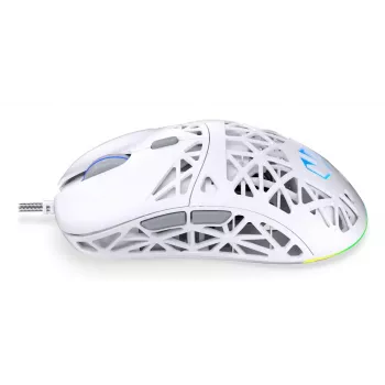 Endorfy LIV Onyx White ratón para juegos, USB, óptico