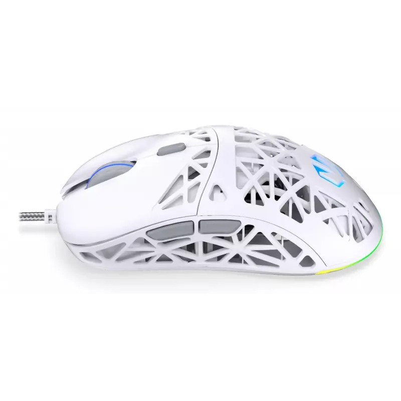 Endorfy LIV Onyx White ratón para juegos, USB, óptico