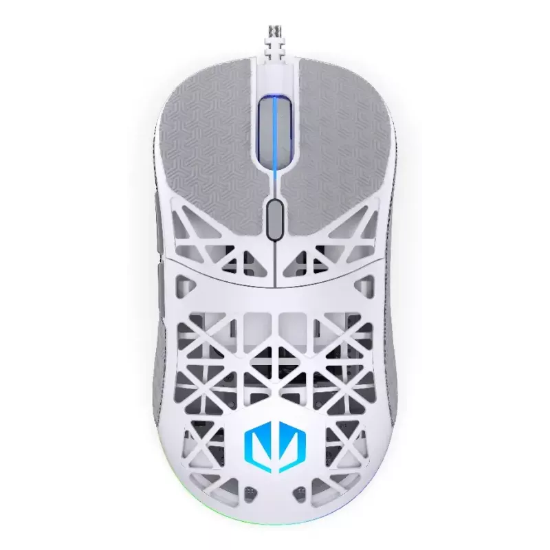Endorfy LIV Onyx White ratón para juegos, USB, óptico