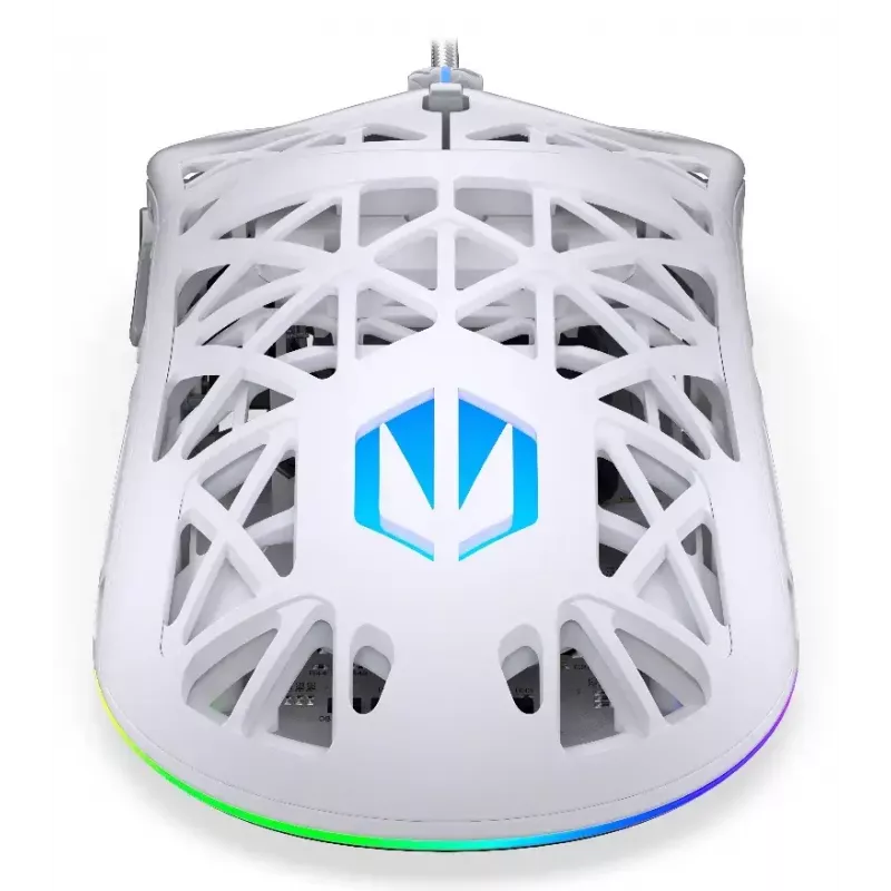 Endorfy LIV Onyx White ratón para juegos, USB, óptico