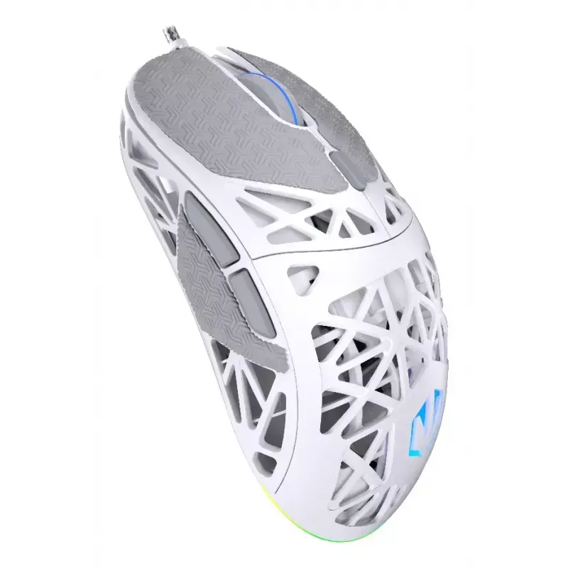 Endorfy LIV Onyx White ratón para juegos, USB, óptico