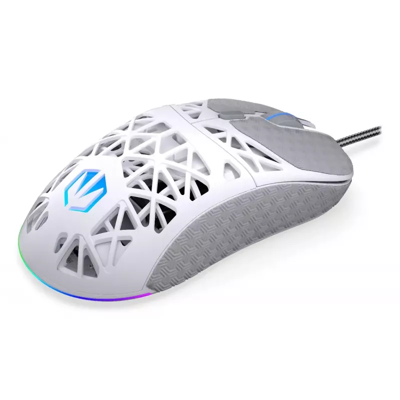 Endorfy LIV Onyx White ratón para juegos, USB, óptico