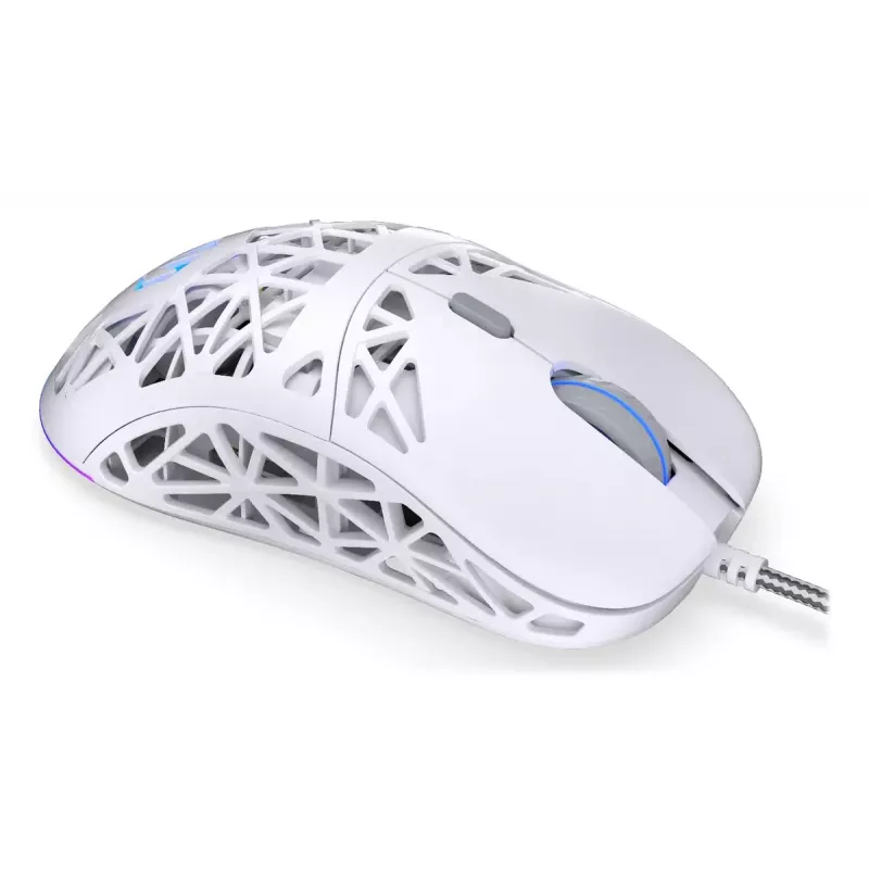 Endorfy LIV Onyx White ratón para juegos, USB, óptico