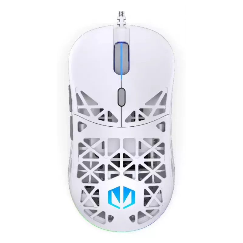 Endorfy LIV Onyx White ratón para juegos, USB, óptico