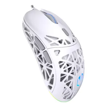 Endorfy LIV Onyx White ratón para juegos, USB, óptico